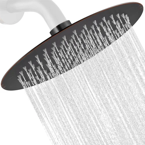 Miniatura 21 de Midanya Cabezal de ducha redondo de acero inoxidable de alta presión de alto flujo de acero inoxidable de 6 pulgadas, diseño ultrafino de alta