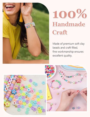 Miniatura 5 de Newlibery - Pulseras de cuentas compatibles con Apple Watch de 38 mm, 40 mm, 41 mm, 42 mm (S10/11) Correa elástica estirada hecha a mano para mujer