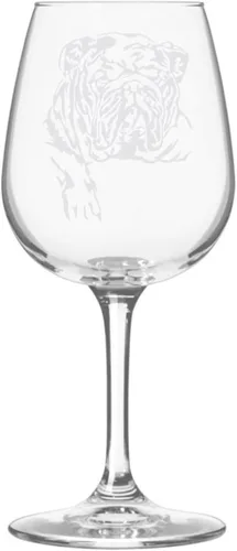 Miniatura 310 de Copa de vino de 12.75 onzas con diseño de perro grabado