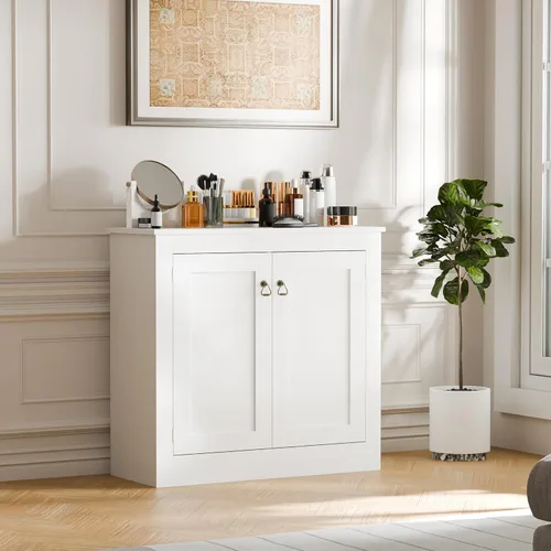 Miniatura 9 de Cozy Castle Gabinete de buffet con almacenamiento – Armario de almacenamiento de cocina, mesa consola de madera, cafetería, armarios decorativos