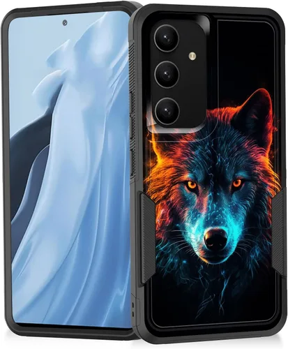 Miniatura 136 de Funda para Galaxy A14 5G, resistente de doble capa híbrida de policarbonato duro, goma suave, a prueba de golpes, funda protectora resistente