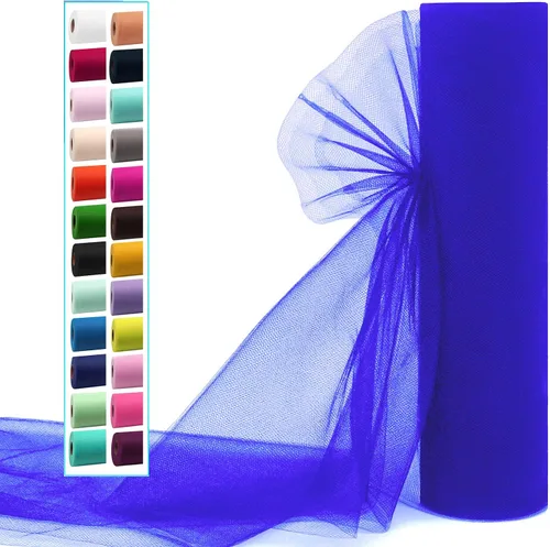 Miniatura 76 de Rollos de tela de tul dorado antiguo de 54 pulgadas por 10 yardas, rollo de tela de tul para bodas, decoraciones de Navidad, envoltura de regalos
