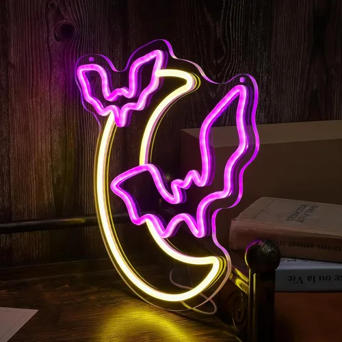 Miniatura 5 de Letrero de neón de Navidad de Salchicha Dachshund Sombrero de Santa LED Regalo de Navidad para niños, amantes de mascotas, lámpara de astas