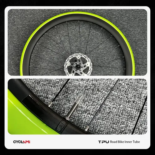 Miniatura 5 de 2 Pack TPU Inner Tube 700C x 18/23/25/28/30/32C, 38g Removable Nozzle Core Road Bike Tire, Metal Presta Length 45/60/80mm