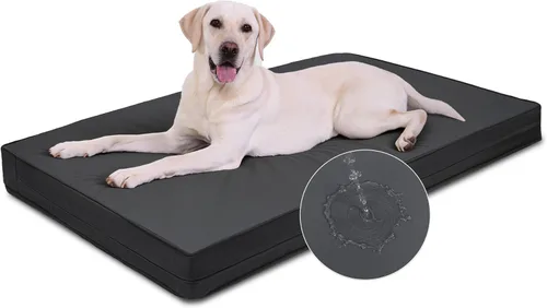 Miniatura 12 de Vonabem Cama Grande para Perro Impermeable Lavable Almohadilla XL para Jaula de 42 pulgadas, Camas para Mascotas de Cuero Duradero para Exteriores