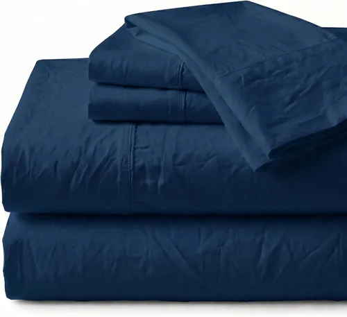 Miniatura 27 de Juego de sábanas de cama King de percal Peru Pima de 285 hilos - 100% algodón peruano Pima, 4 piezas