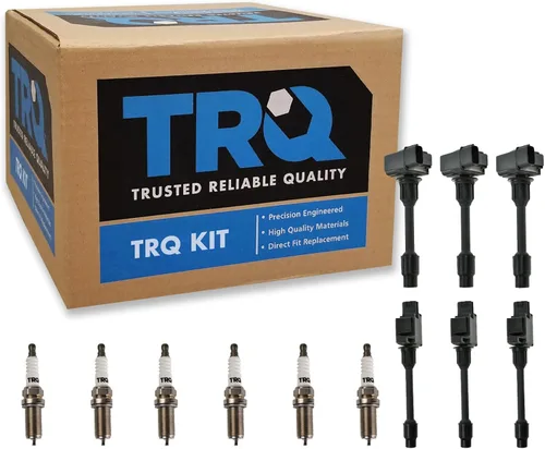Miniatura 57 de TRQ Kit de bobina de encendido y bujía, 10 piezas de bujías de iridio compatibles con Volkswagen Beetle 2006-2014 Golf 2005-2014 Jetta 2012-2014