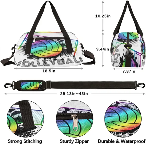 Miniatura 4 de Bolsa de deporte para niños, bolsa deportiva para adolescentes, niños y niñas, pequeña, impermeable, durante la noche, fin de semana, bolsa de viaje