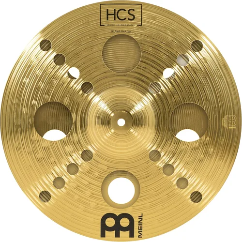 Meinl 40.6 cm Platillos Trash Stack (2 unidades) con agujeros - Acabado tradicional HCS de latón para juego de tambores, fabricado en Alemania,