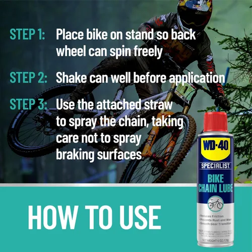 Miniatura 3 de WD-40 Bike - Lubricante para bicicletas de todas las condiciones, limpiador para bicicletas, desengrasante, lubricante seco y húmedo