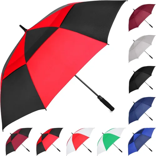 Miniatura 7 de MRTLLOA Paraguas para golf extragrande con apertura automática de 54, 62, 68 o 72 pulgadas, toldo doble ventilado, resistente al viento e