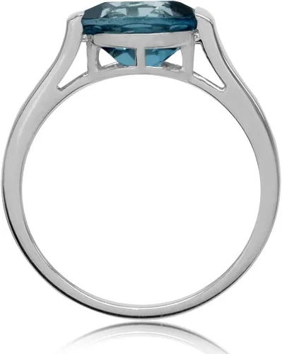 Miniatura 3 de Silvershake 10X8mm Oval Shape Gemstones 925 Sterling Silver Solitaire Right Hand Anniversary Ring Jewelry for Women