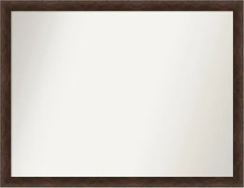 Miniatura 456 de Amanti Art Espejo de pared personalizado no biselado (24 x 27 pulgadas), marco estrecho de nogal chipre - varios tamaños personalizados - Espejo