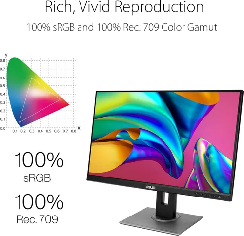 Miniatura 2 de ASUS ProArt Display PA278QV 27" WQHD (2560 x 1440) Monitor, 100% sRGB/Rec. 709 ΔE < 2, IPS, DisplayPort HDMI DVI-D Mini DP, Calman Verificado