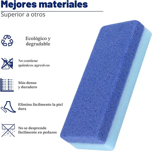 Miniatura 3 de Paquete de 6 piedras de pumita para pies EWAGOA para remover callos, herramientas de pedicura EWAGOA para pies, exfoliador y limpiador de pies