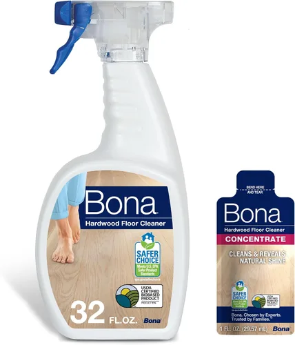 Miniatura 11 de Bona® Spray limpiador de pisos de madera dura, 32 onzas líquidas, madera de cedro, incluye botella llena + recambio de concentrado para limpieza