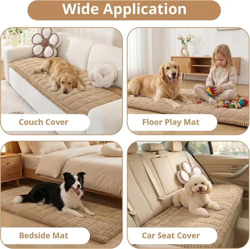 Miniatura 2 de Funda de sofá para perros, lavable, funda de sofá para mascotas, funda de sofá modular suave y mullida en forma de L, protector grueso apto