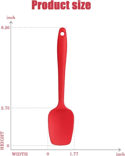 Miniatura 5 de Juego de espátulas de silicona, espátula de cuchara de goma para hornear, utensilio de cocina resistente al calor, cuchara de silicona flexible
