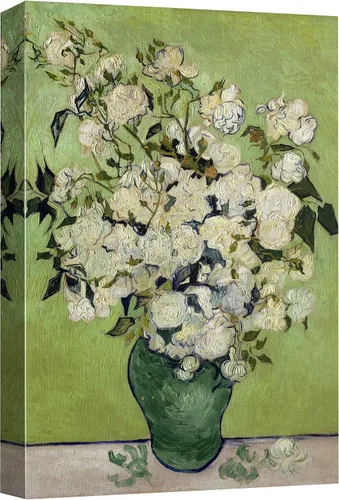 Lienzo decorativo para pared, diseño de Van Gogh 32. Lirios y rosas
