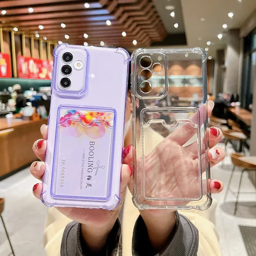 Miniatura 47 de Tuokiou Funda para Samsung Galaxy A14 5G, Fundas Protectoras Transparentes con Ranura para Tarjetas, Funda Cartera de TPU Suave Ajustada Resistente