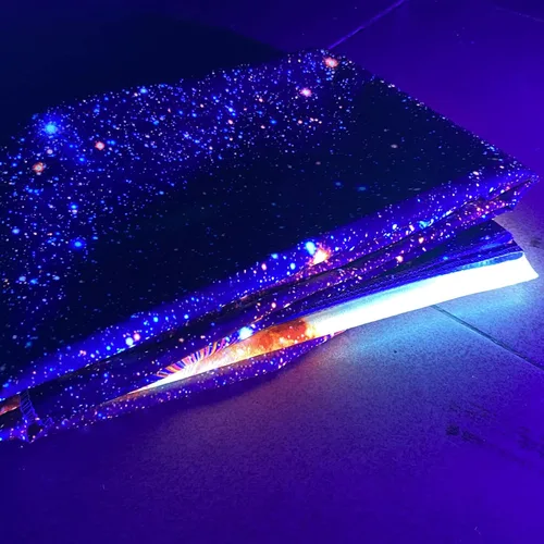 Miniatura 6 de PSYHILAR Tapices de luz negra Galaxy Space para adultos y adolescentes, nebulosa, Vía Láctea, reactiva a los rayos UV (59 x 39 pulgadas)