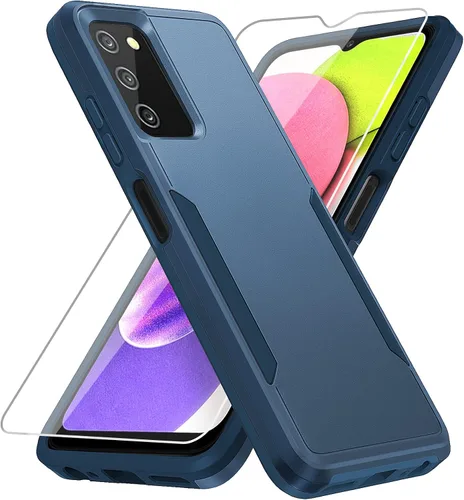 Miniatura 11 de Funda para Samsung Galaxy A03S, con protector de pantalla [prueba de caídas de grado militar], resistente, resistente, a prueba de golpes, para Negro