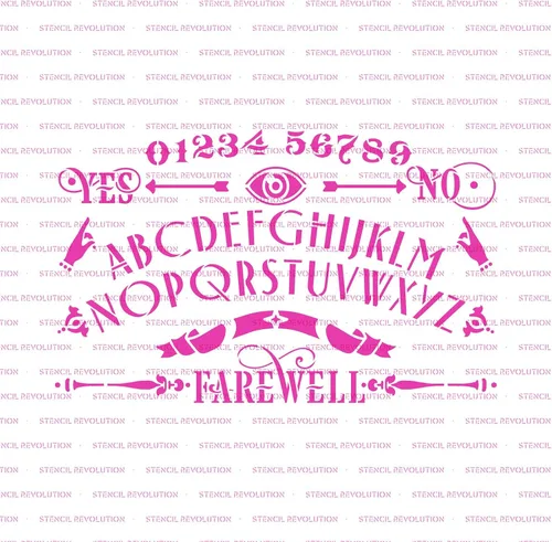 Miniatura 5 de Ouija - Plantilla de plantilla para paredes y manualidades, plantillas reutilizables para pintar en tamaños pequeños y grandes