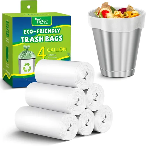 Miniatura 10 de Bolsas de basura pequeñas de 1.2 galones: YHEEL Bolsas de basura para baño sin perfume, bolsas de basura pequeñas, bolsas de basura fuertes y a
