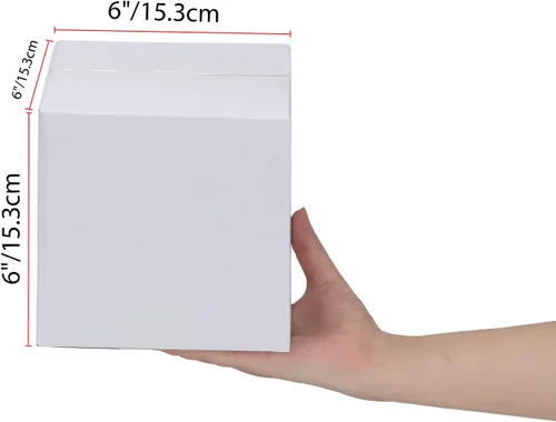 Miniatura 5 de Calenzana Juego de 40 cajas de envío de 6 x 6 x 6 pulgadas, caja de cartón corrugado blanco para embalaje de pequeñas empresas