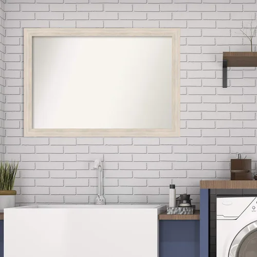 Miniatura 825 de Amanti Art Espejo personalizado, espejo estrecho de baño de oro blanco, espejo de pared o espejo de tocador de baño sobre el fregadero