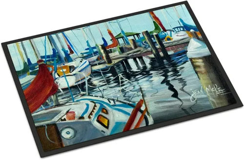 Miniatura 53 de Caroline's Treasures JMK1017JMAT - Tapete de caza de rana garza azul, 24 x 36 pulgadas, tapete para puerta delantera, interior y exterior