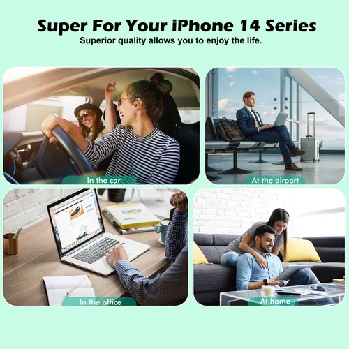 Miniatura 7 de Cargador de iPhone de carga rápida para iPhone 14, paquete de 2 bloques de pared USB C con enchufe de cargador y cable de carga USB C a Lightning