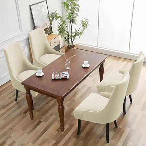 Miniatura 8 de KELUINA - Fundas elásticas para silla con respaldo de alas geométricas rómbicas – Funda protectora reutilizable para silla de brazos, fundas