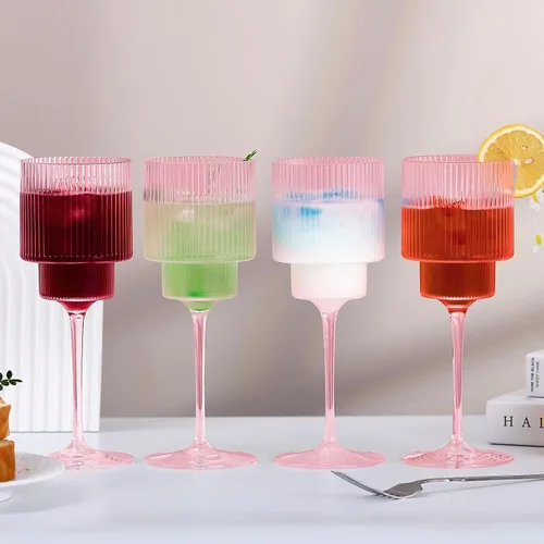 Miniatura 9 de Lueumxc Copas de vino de plástico – Copas de vino acrílicas de 12 onzas, Origami irrompible, vasos de cóctel de plástico transparente, reciclables