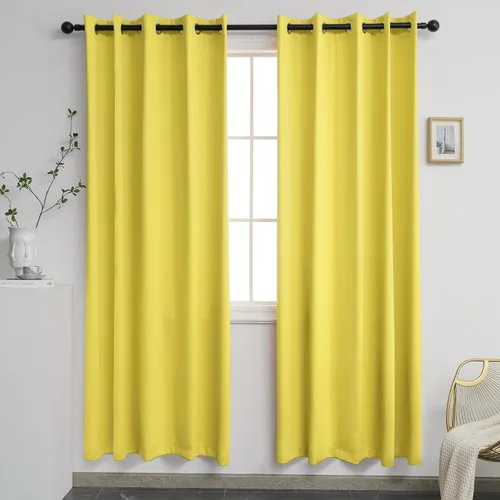 Miniatura 89 de YGO - Cortinas verdes de 183 cm de ancho por 213 cm de largo para dormitorio - Cortinas opacas con ojales en la parte superior, extra anchas