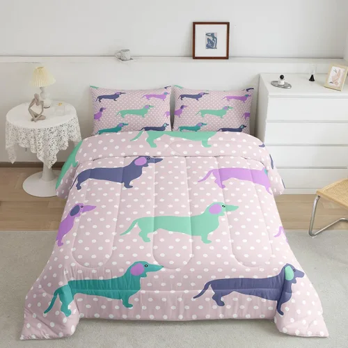 Miniatura 31 de Feelyou Juego de edredón para niños, diseño de gatos de dibujos animados, tamaño twin, lindo juego de ropa de cama de gatitos para adolescentes