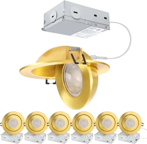 Miniatura 14 de POPANU Gimbal Luz LED Empotrada - 4 Pulgadas Negro 9W Rotación 360° Direccional Ajustable Eyeball Techo Inclinado Iluminación Empotrada 4 pulgadas
