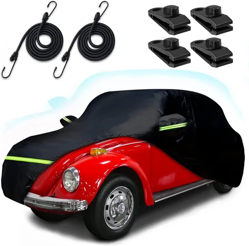 Miniatura 17 de Fundas de automóvil para Volkswagen New Beetle 1998-2025 de 2 puertas, impermeable para todo tipo de clima, cubierta completa de automóvil 210T