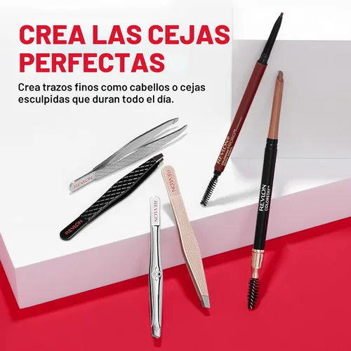 Miniatura 9 de Revlon Designer Series - Pinzas inclinadas de alta precisión, hechas con acero inoxidable de larga duración, 1 unidad
