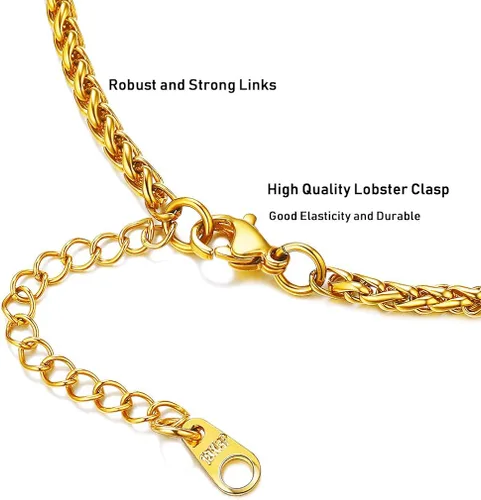 Miniatura 6 de PROSTEEL Collar de cruz para hombres y mujeres, acero inoxidable 316L, doradoplatanegrooro rosatono azul, hipoalergénico, dos tamaños, viene en caja