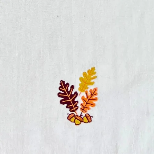 Miniatura 5 de Serfina Home Harvest - Toallas de mano para baño, diseño bordado de hojas de otoño grises y grises, 100% algodón, 16 x 25 pulgadas, juego de 2 piezas
