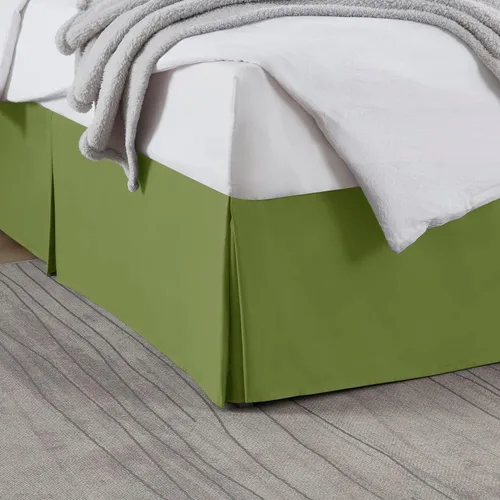 Miniatura 33 de Nestl Falda de cama individual blanca – Falda de cama de tamaño individual de 14 pulgadas de caída – Faldas de cama de microfibra cepillada – Falda