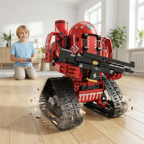 Miniatura 9 de STEM Toys Kit de robot, aplicación y excavadora de control remoto para niños, robótica para niños de 12 a 16 años, juguete educativo de niveladora a