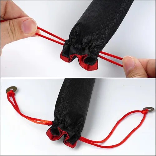 Miniatura 4 de Nydotd Paquete de 2 ventiladores plegables de mano grandes para fanáticos rave, tela de nailon plegable con funda de soporte para hombres y mujeres