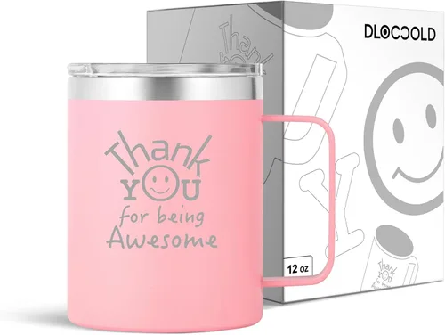 Miniatura 17 de DLOCCOLD Regalos de agradecimiento para mujeres, taza de café con texto en inglés "Thank You for Being Awome", agradecimiento a los empleados