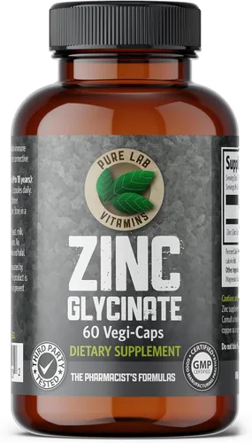 Pure Lab Vitamins Glicinato de zinc – 60 cápsulas vegetales