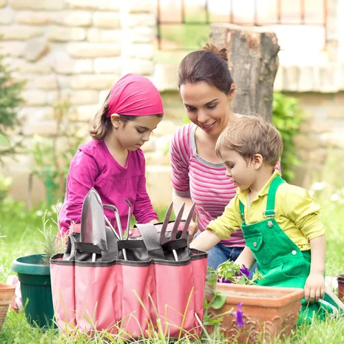 Miniatura 2 de WORKPRO Bolsa de Jardín, Bolsa de Transporte y Almacenamiento de Herramientas de Jardín con 8 Bolsillos, Organizador para el Hogar para Carrito