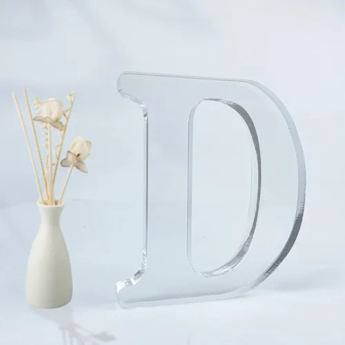 Miniatura 29 de Letras acrílicas diseñables de 4 pulgadas, letras acrílicas sin terminar para decoración de pared, letras decorativas de pie en rodajas, decoración