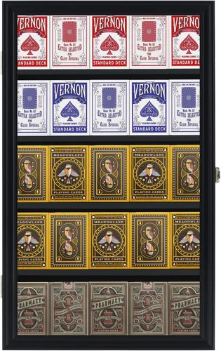 Miniatura 2 de The Playing Card Frame - Marco para 25 cubiertas con soporte para montaje en pared (acabado negro)