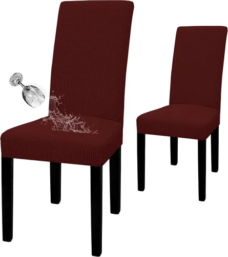 Miniatura 83 de Easy-Going - Juego de 2 fundas para sillas de comedor 100% impermeables, de tela Jacquard elástica, fundas protectoras removibles y lavables